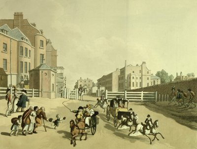 Entrance of Oxford Street at Tyburn Turnpike with a View of Park Lane, 1798 by Thomas Rowlandson